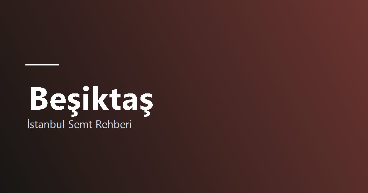 Beşiktaş semti rehber görseli