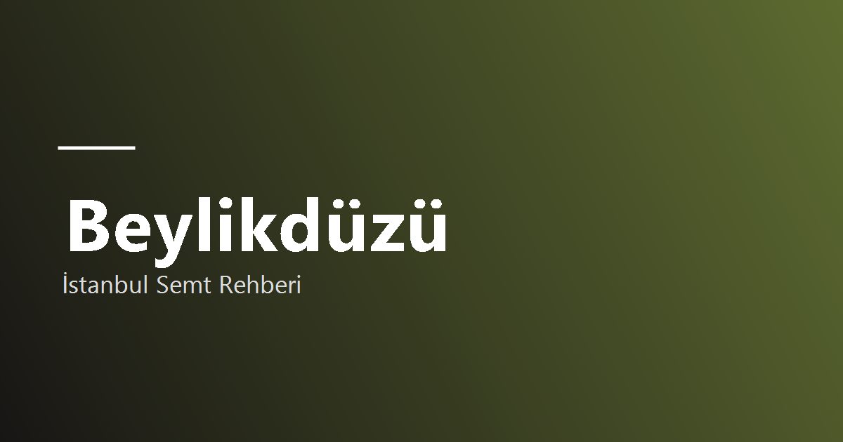 Beylikdüzü semti rehber görseli