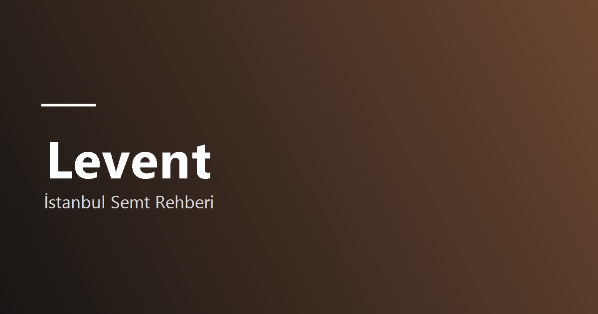 Levent semti rehber görseli