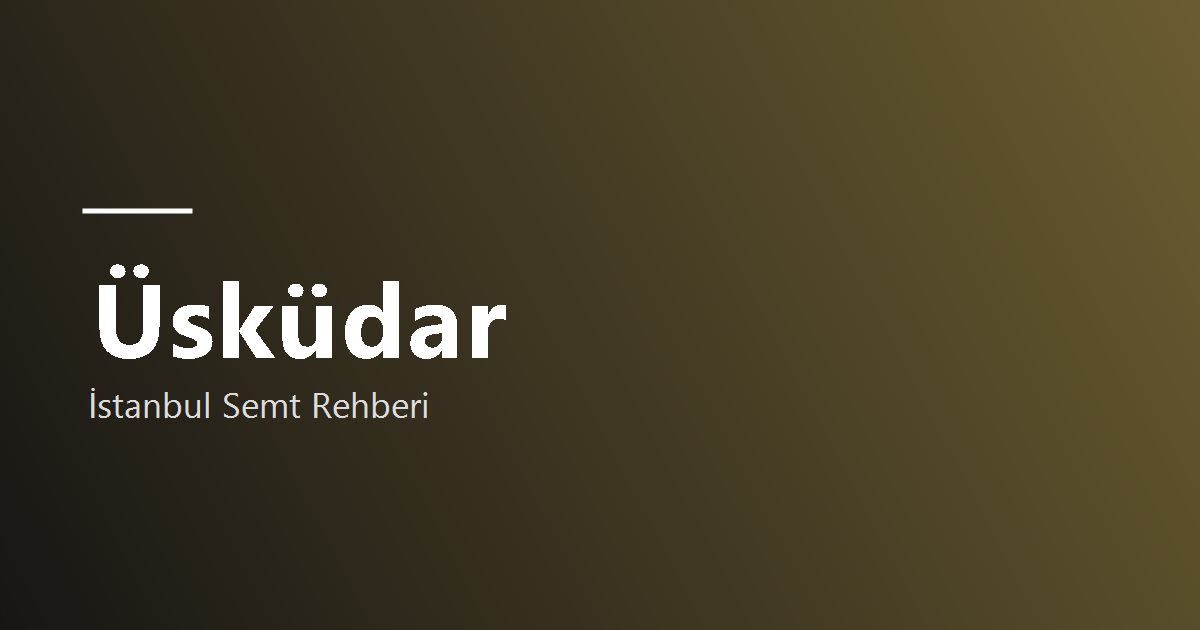 Üsküdar semti rehber görseli